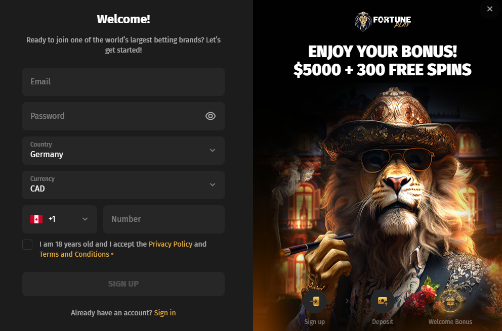 Fortuneplay sign up